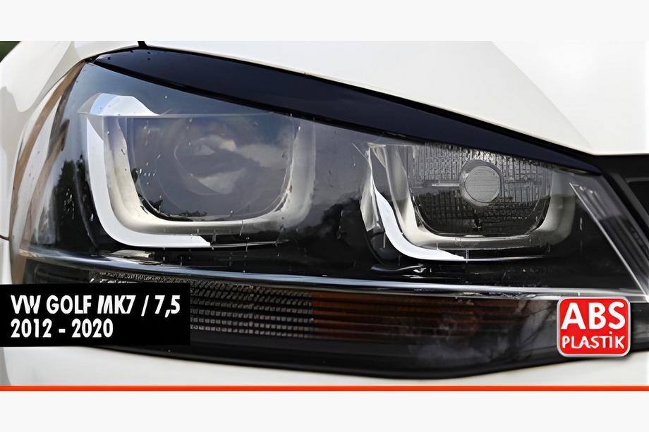 Volkswagen Golf 7/E-Golf 2012-2020 Paupières de Phares DPT (2pcs, Noir Brillant) Photo 1