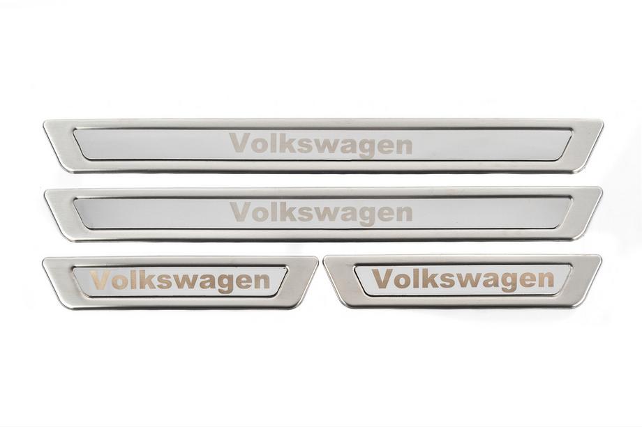 Volkswagen Seuils de porte universels Volkswagen V-1 (4 pcs, inox) Photo 4