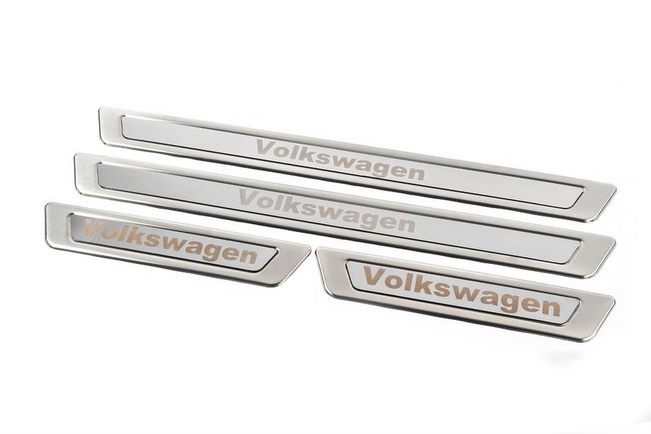 Volkswagen Seuils de porte universels Volkswagen V-1 (4 pcs, inox) Photo 5