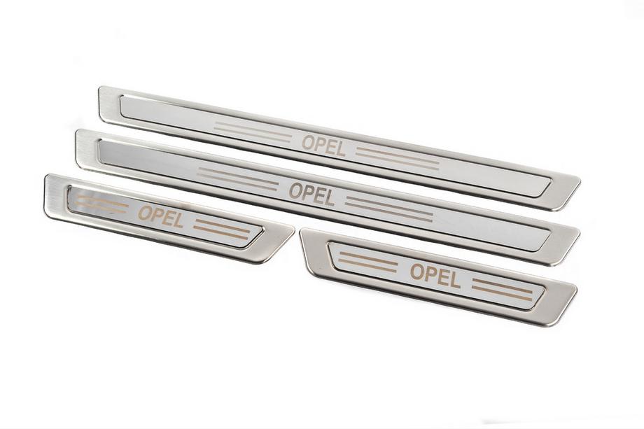 Opel Seuils de porte universels Opel V-1 (4 pcs, inox) Photo 3