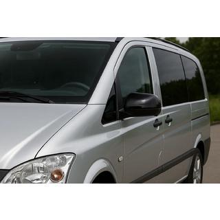Coques de Rétroviseurs Noires (2010-2014, Acier Inoxydable) Mercedes Vito W639 2004-2014 photo 1