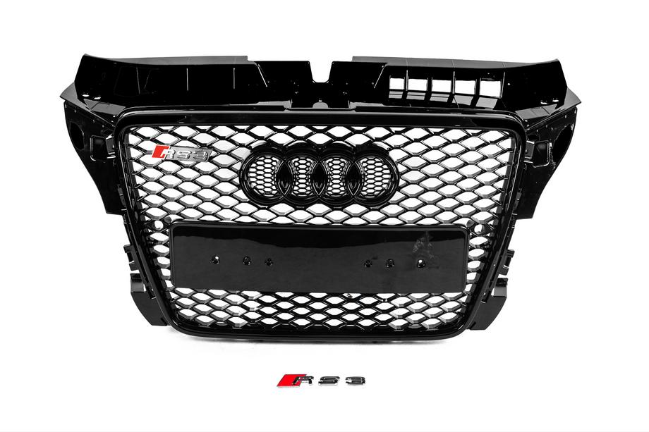 Audi A3 2003-2012 Calandre Avant RS-Style (2008-2012, noir avec chrome) Image