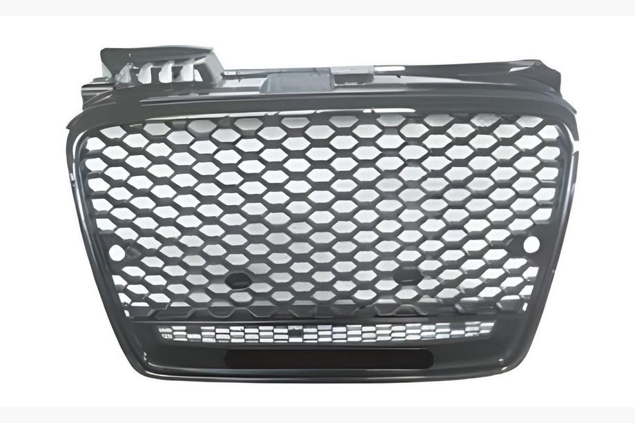 Audi A4 B7 2004-2008 Calandre avant RS-Style V-1 (sans logo, noire avec chrome) Image