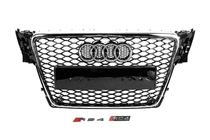 Audi A4 B8 2007-2015 Calandre Avant RS-Style V-2 (2007-2011, noire avec chrome) photo 1