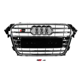 Calandre avant S-Style (2012-2015, noire avec chrome) Audi A4 B8 2007-2015 photo 1