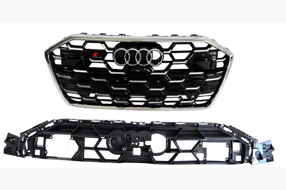 Audi A6 C8 2018–2025 Calandre avant RS-Style (2024-, gris avec chrome) Image