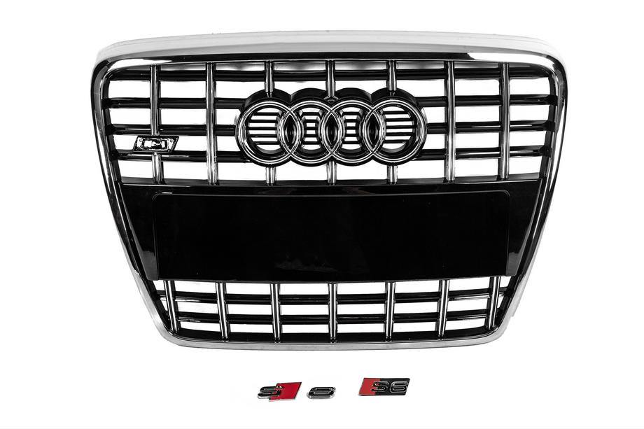 Audi A6 C6 2004-2011 Calandre avant S-Style (noir avec chrome) Photo 3