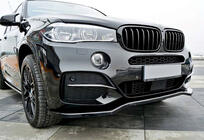 BMW X5 F15 2013-2018 Lame avant DPT V-1 (pour M-Sport, Noir Brillant) photo 3