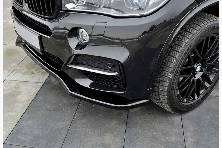 BMW X5 F15 2013-2018 Lame avant DPT V-1 (pour M-Sport, Noir Brillant) Image