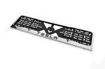 Tesla Cadre de Plaque Chromé (1 pc, Acier Inoxydable) photo 2