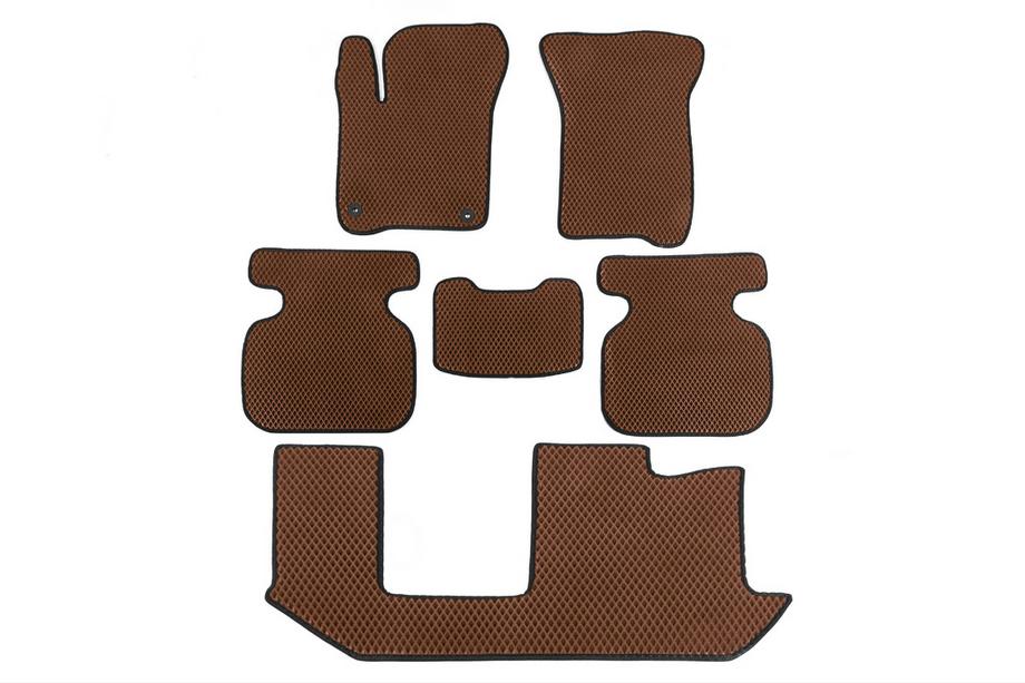 Fiat Freemont 2011-2016 Tapis de sol EVA (3 Rangées, Marron) Image