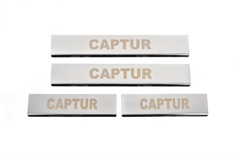 Renault Captur 2013-2019 Seuils de porte Carmos (4 pcs, inox) Image