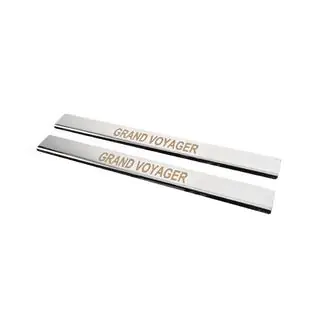 Seuils de porte Carmos (2 pcs, inox) Chrysler Voyager 2008-2016 photo 2