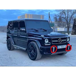 Inserts en acier inoxydable pour pare-chocs (2 pcs, AMG) Mercedes G class W463 1990-2018 photo 2