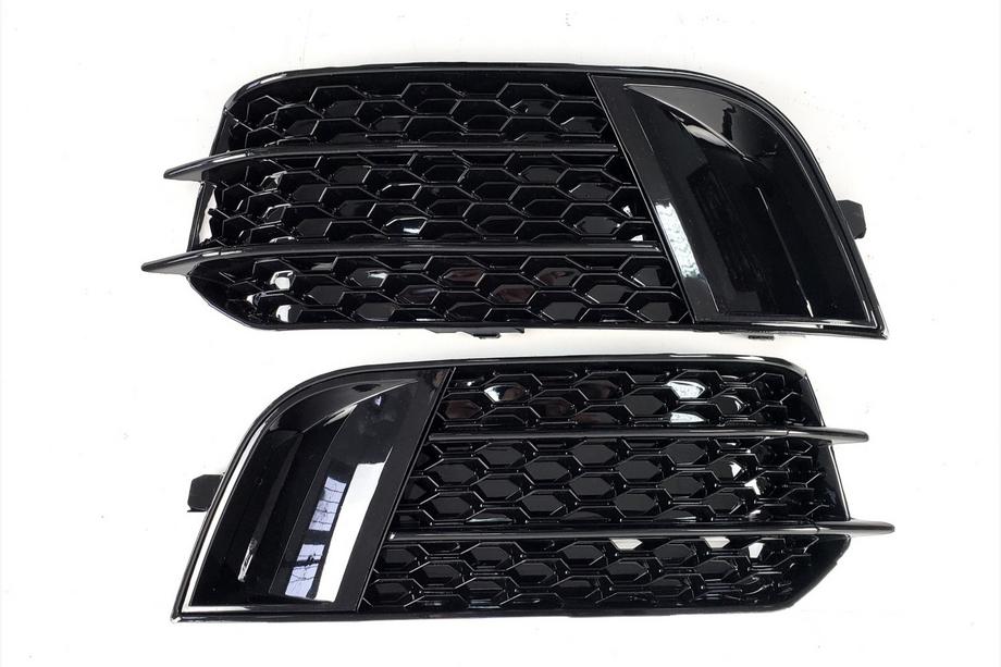 Audi A1 2010-2018 Grilles de phares antibrouillard RS-Style (2010-2014, 2 pcs, Noir) Photo 1