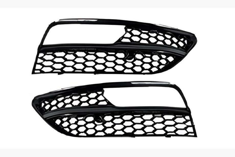 Audi A3 2012-2020 Grilles de phares antibrouillard RS-Style V-1 (2012-2016, 2 pcs, Noir) Image