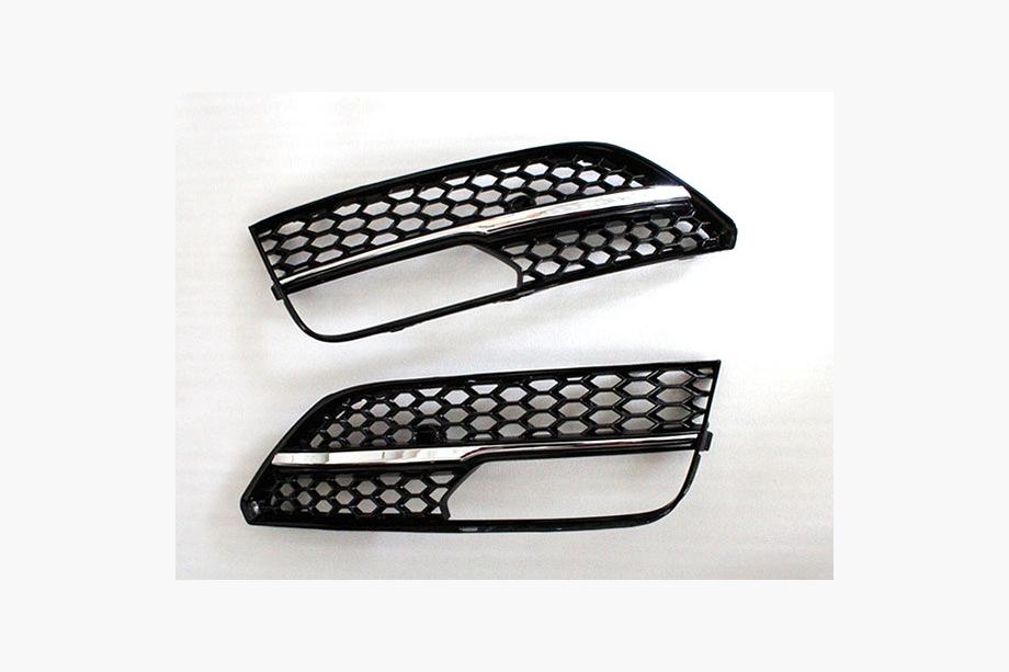 Audi A3 2012-2020 Grilles de phares antibrouillard RS-Style V-2 (2012-2016, 2 pcs, Noir) Image