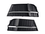 Audi A3 2012-2020 Grilles de phares antibrouillard S-Style V-2 (2016-2020, 2 pcs, Noir) photo 1
