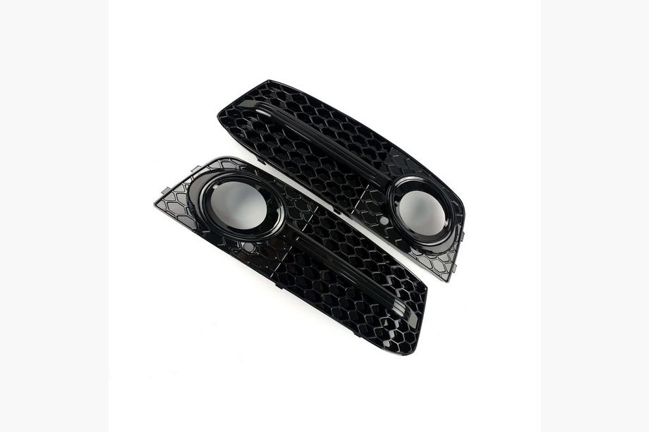 Audi A4 B8 2007-2015 Grilles de Phares Antibrouillard RS-Style (2007-2011, 2 pcs, Noir) Image