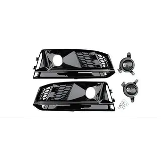 Grilles de feux antibrouillard avec antibrouillards RS-Style (2015-2019, 2 pcs, Noir) photo 1