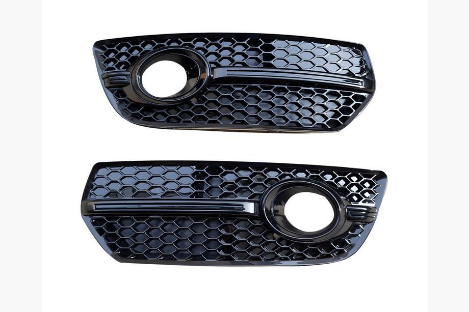 Audi Q5 2008-2017 Grilles de phares antibrouillard RS-Style (2008-2012, 2 pcs, Noir) Image