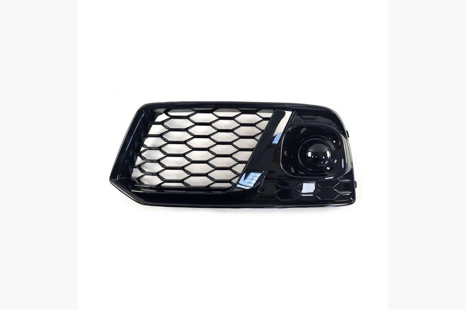 Audi Q5 2017-2025 Grilles de phares antibrouillard avec antibrouillard RS-Style (2017-2020, 2 pcs, Noir) Photo 3