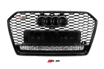 Audi A6 C7 2011-2017 Calandre avant noire style RS avec logo Quattro (2014-2017) photo 1