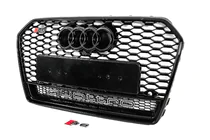 Audi A6 C7 2011-2017 Calandre avant noire style RS avec logo Quattro (2014-2017) photo 2