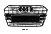 Audi A6 C7 2011-2017 Calandre Avant Noire avec Encadrement Chromé S-Style (2014-2017) photo 1