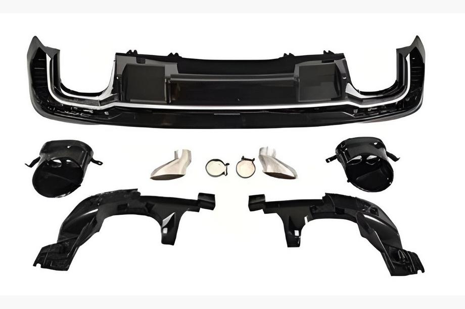 Audi A4 B9 2015-2024 Diffuseur arrière avec sorties d’échappement RS-Style V-1 (2019-2024) Image