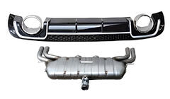 Audi A3 2012-2020 Diffuseur arrière avec sorties d'échappement V-2 (pour S/S-Line, 2012-2020) photo 1