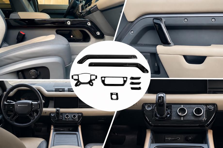 Land Rover Defender 2019- Couvre garnitures intérieures noires Image