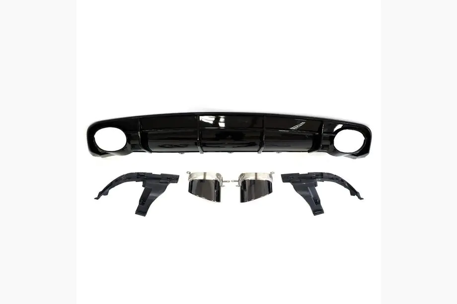 Audi A6 C7 2011–2018 Diffuseur arrière avec embouts d'échappement RS-Style V-1 (2014-2018, Sport) Photo 2