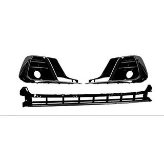 Grilles de phares antibrouillard avec grille inférieure de pare-chocs S-Style Horch (2022+, 2+1 pcs, Noir)