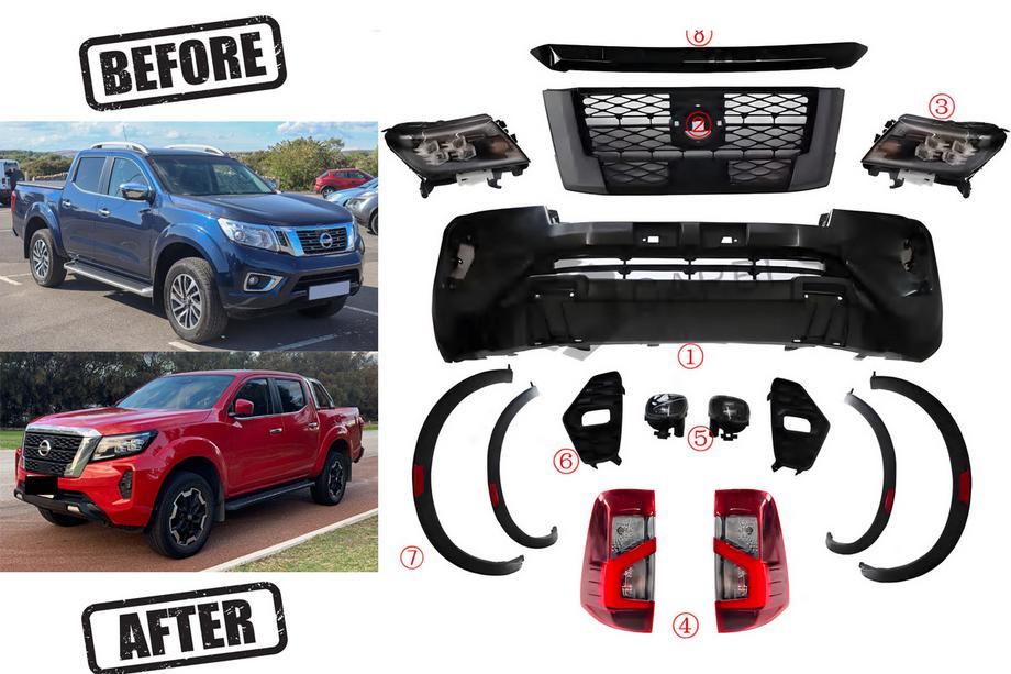 Nissan Navara/NP300 2016- Kit de mise à niveau Facelift vers 2021 (pour 2015-2020) Photo 2