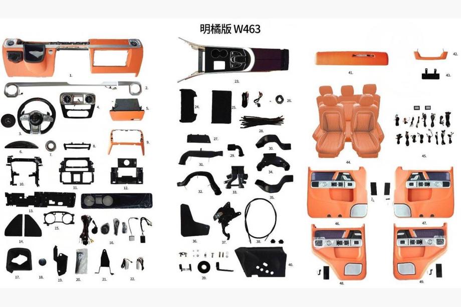 Mercedes G class W463 1990-2018 Kit de mise a niveau interieur pour 2018 Photo 8