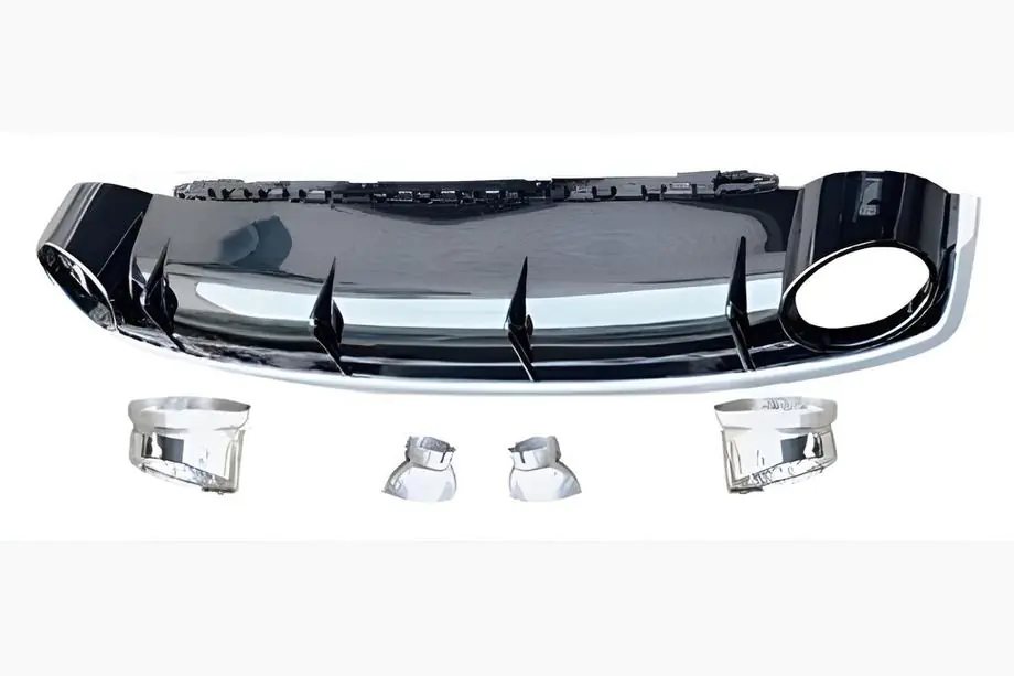 Audi Q7 2015–2026 Diffuseur arrière avec embouts QRS-Style (Normal, 2015-2019) Image