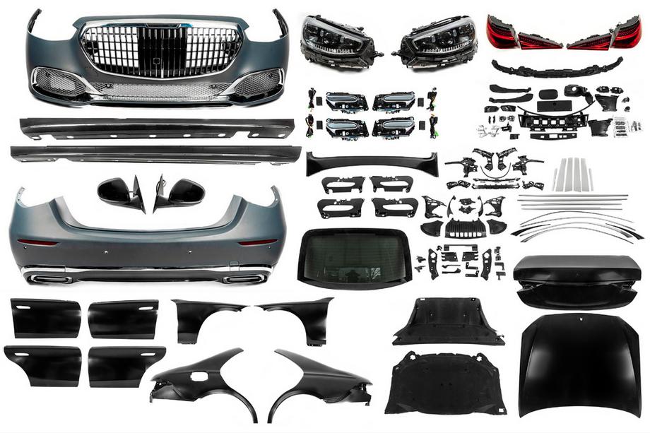 Mercedes S-class W221 2005-2013 Kit restylage vers W223 Maybach (avec poignées de porte et inserts) Image