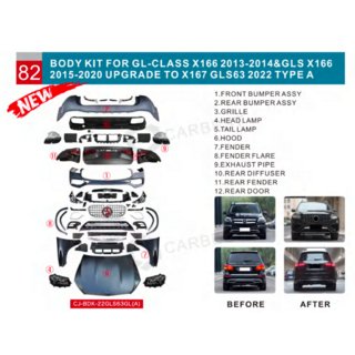Kit de conversion facelift de X166 vers GLS63 X167 (Type-A)