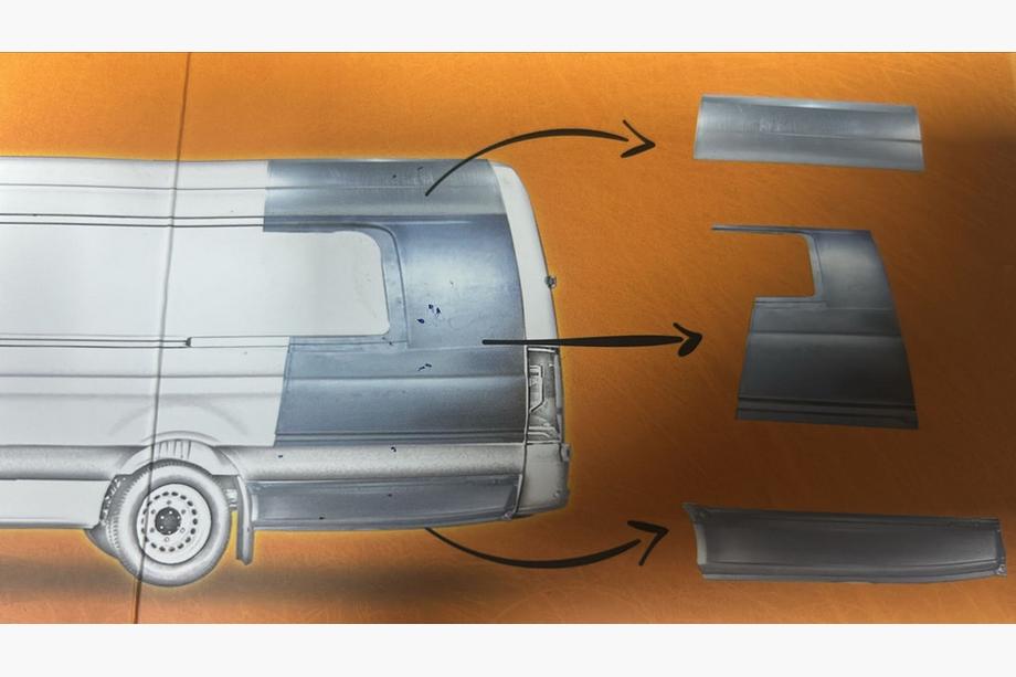 Volkswagen Crafter 2006-2016 Kit carrosserie pour allongement de voiture Photo 38