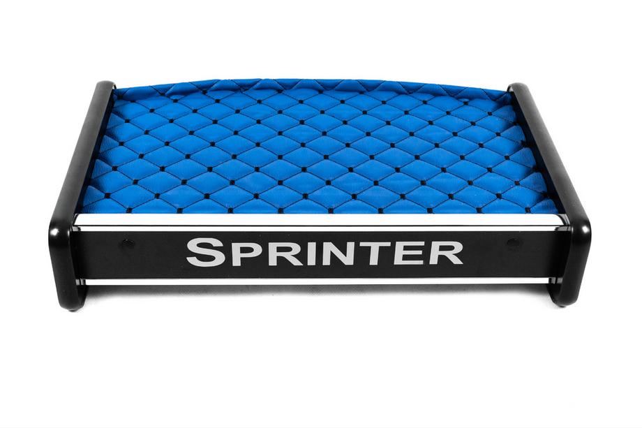 Mercedes Sprinter W901/902/903/904/905 1995–2006 Tablette de tableau de bord (2000-2006, Bleu avec surpiqûre noire) Image