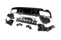 Mercedes C-class W205 2014-2021 Diffuseur arrière avec embouts Black (Design C63 2018-2021) photo 4