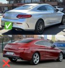 Mercedes C-class W205 2014-2021 Diffuseur arrière avec embouts Black (pour Coupe design AMG63) photo 3