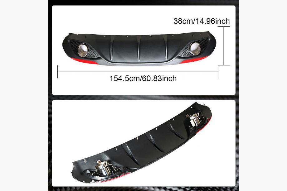 Alfa Romeo Giulia 2016-2022 Diffuseur de pare-chocs arrière Lip Carbon V2 (Carbone) Photo 8