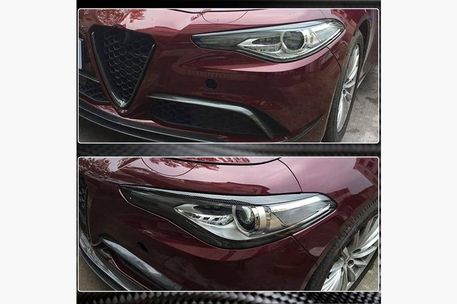Alfa Romeo Giulia 2016-2022 Coques de Phares (Carbone Sec) Photo 3