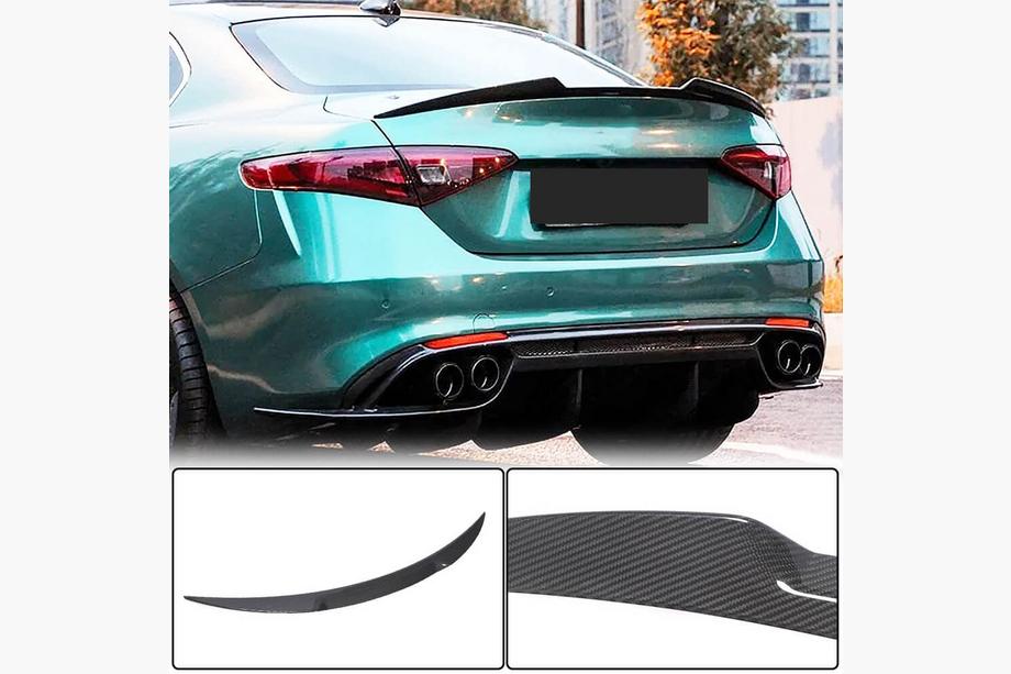 Alfa Romeo Giulia 2016-2022 Spoiler V5 (Carbone Sec) Photo 2