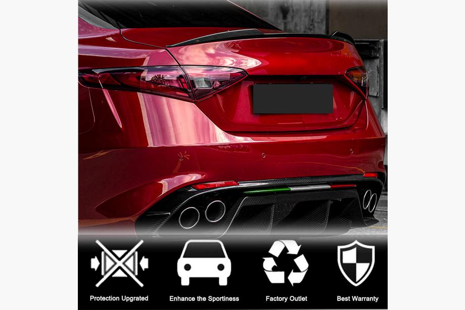 Alfa Romeo Giulia 2016-2022 Spoiler V5 (Carbone Sec) Photo 4