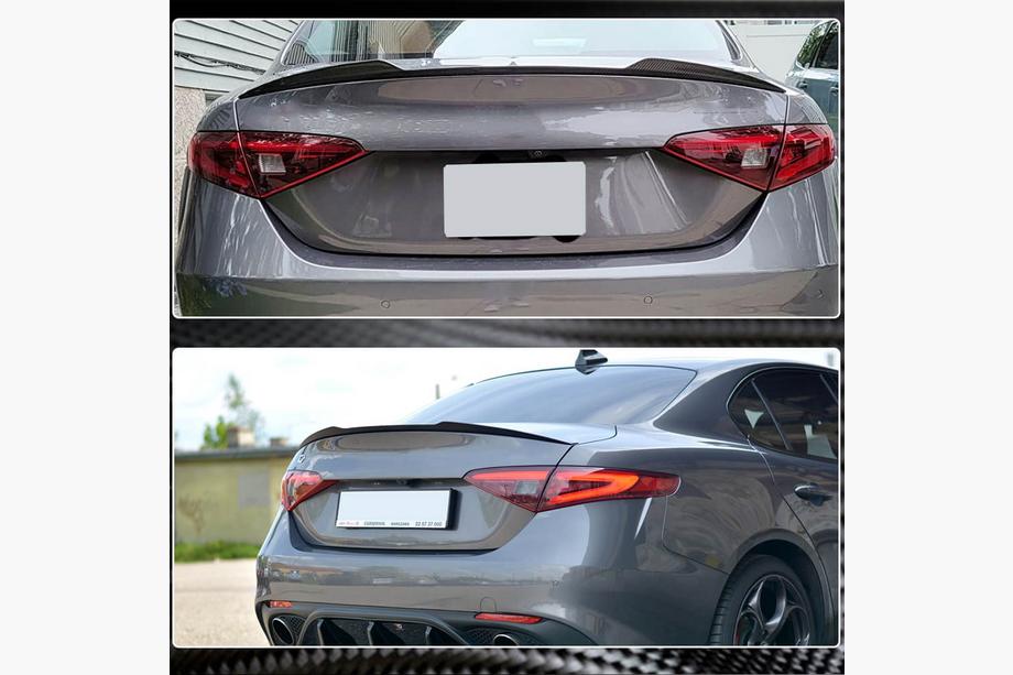 Alfa Romeo Giulia 2016-2022 Spoiler V5 (Carbone Sec) Photo 5