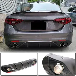 Diffuseur arrière avec embouts V2 (pour Base, Carbone) Alfa Romeo Giulia 2016-2022 photo 2