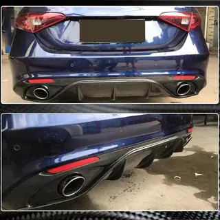 Diffuseur arrière avec embouts V2 (pour Base, Carbone) Alfa Romeo Giulia 2016-2022 photo 4